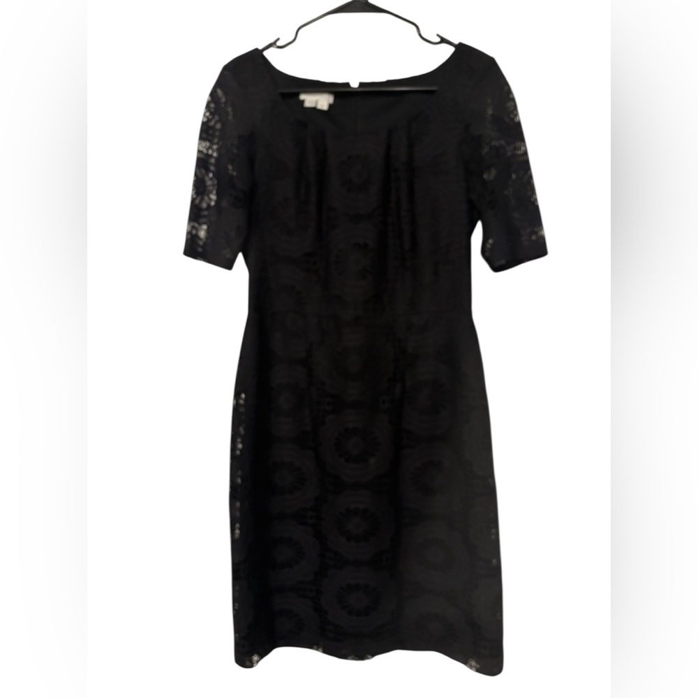 London Times Women’s Black Lace Sheath‎ Dress Size 8